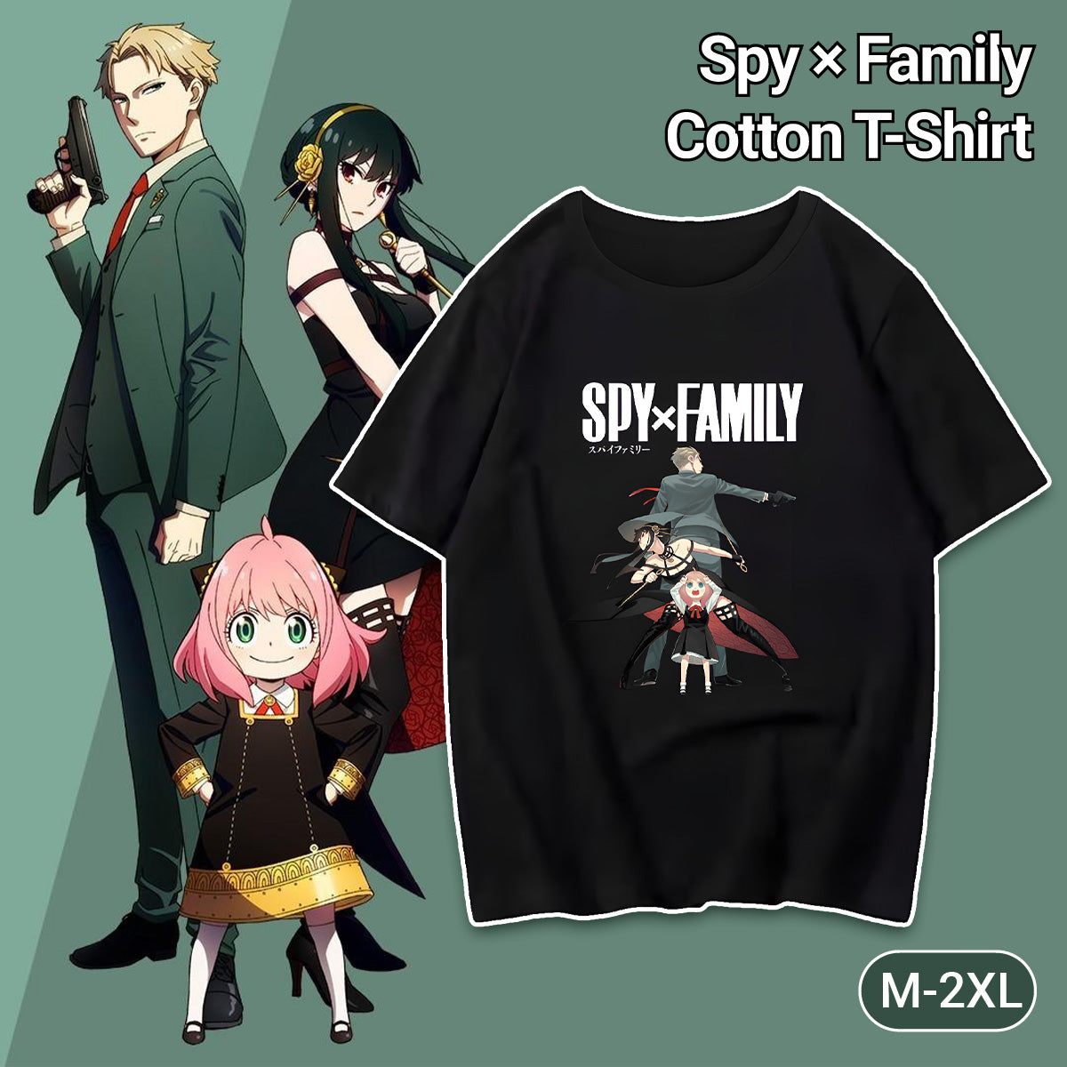 Spy x Family Anime T-Shirt - Black