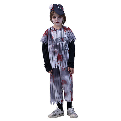 Boy's Bloody Zombie Baseball Player Costume