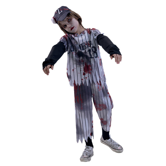 Boy's Bloody Zombie Baseball Player Costume
