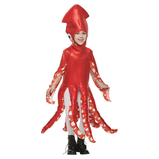 Boys' Red Squid Costume