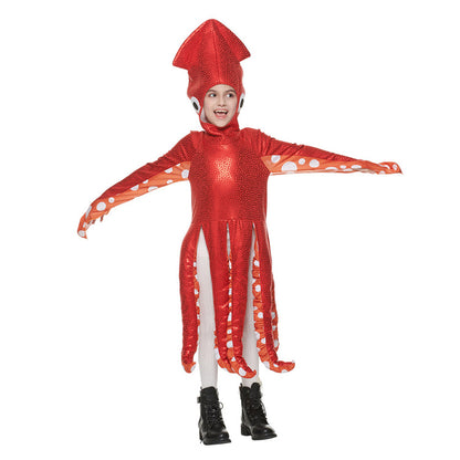 Boys' Red Squid Costume