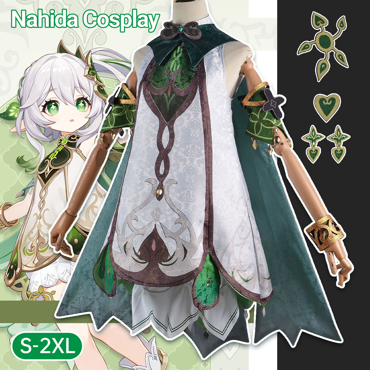 Genshin Impact Nahida Cosplay Outfit