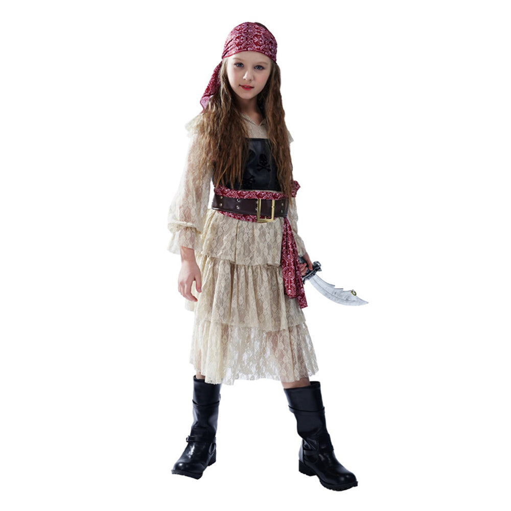 Girls Floral Dress Pirate Costume