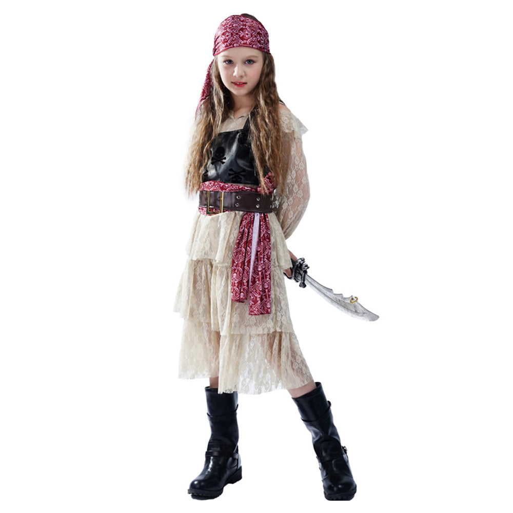 Girls Floral Dress Pirate Costume