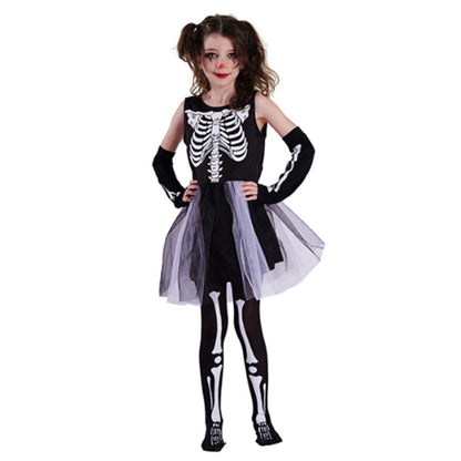 Girls’ Skeleton Skirt Halloween Costume