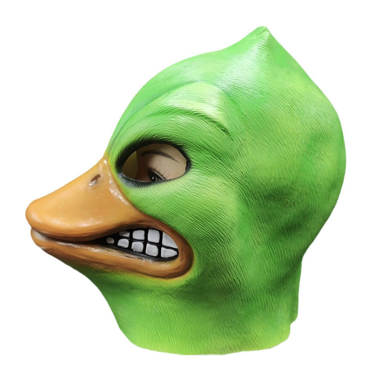 Green Angry Duck Mask