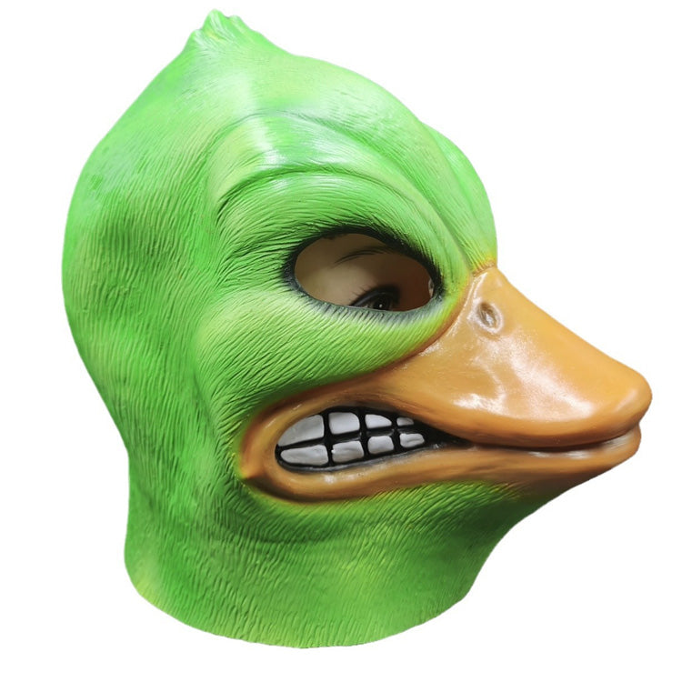 Green Angry Duck Mask