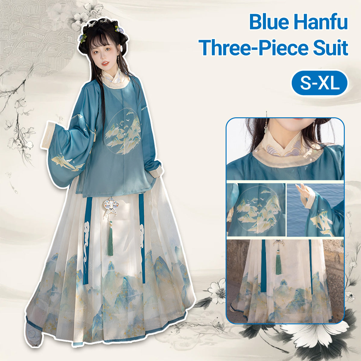 ‘’Azure Mountain Whisper” Ming Style Hanfu