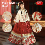 Autumn Ming-Style Hanfu Dress for Chinese New Year Clothes