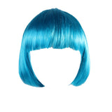 Womens Short Straight BOB Sleek Hair with bang Synthetic Cosplay Wig Wigs Party - Aimall