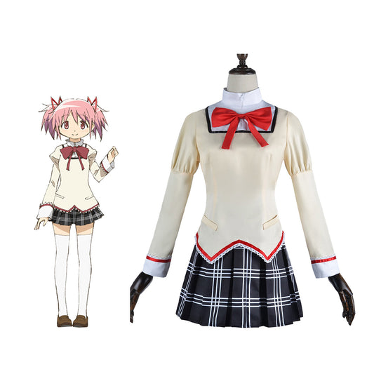 Madoka Magica Kaname Cosplay Costume Uniform Dress