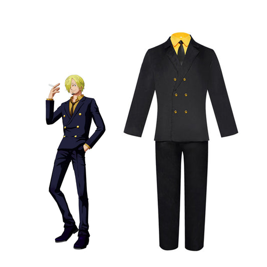 One Piece Sanji Yellow Suit Cosplay Outfit