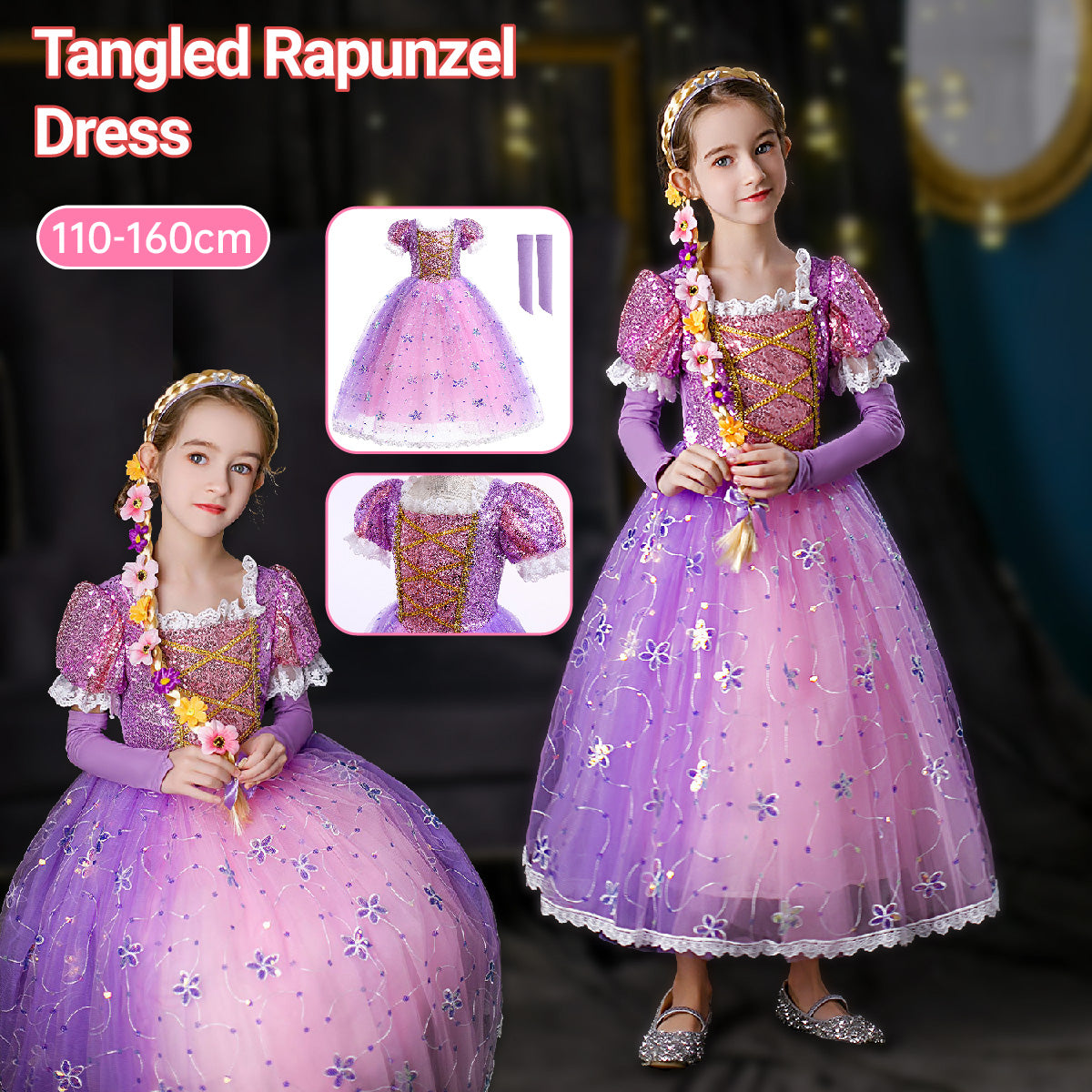 Disney Tangled Rapunzel Princess Dress