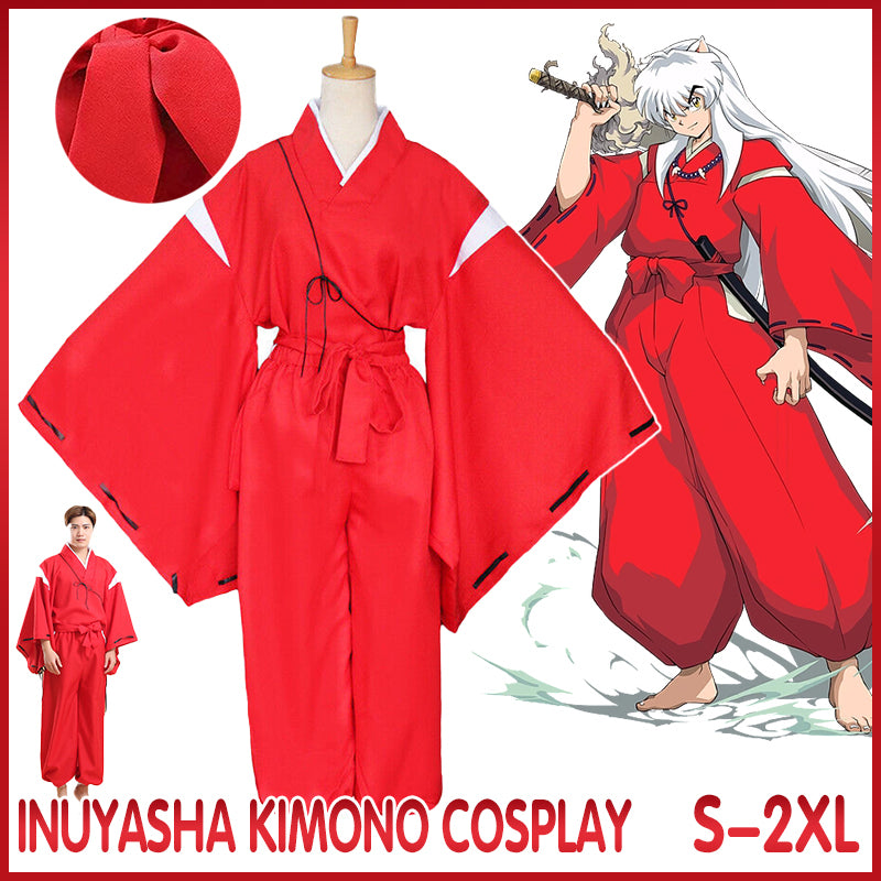 Inuyasha Kimono Cosplay Costume - Authentic Anime Feudal Era Outfit for Fans