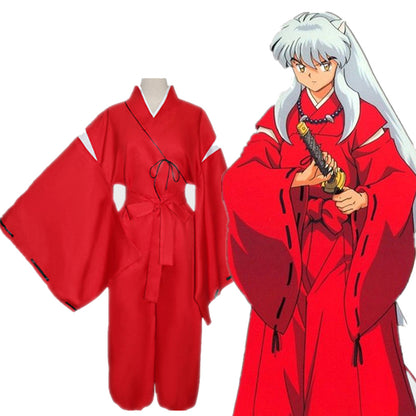 Inuyasha Kimono Cosplay Costume - Authentic Anime Feudal Era Outfit for Fans