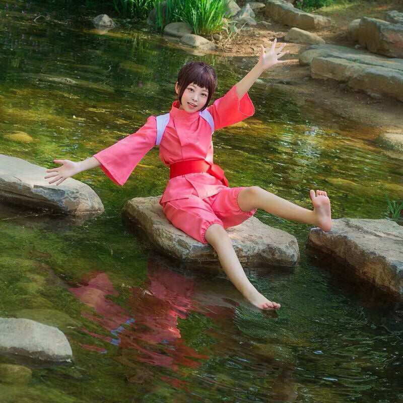 Spirited Away Chihiro Ogino Sen Cosplay Costume