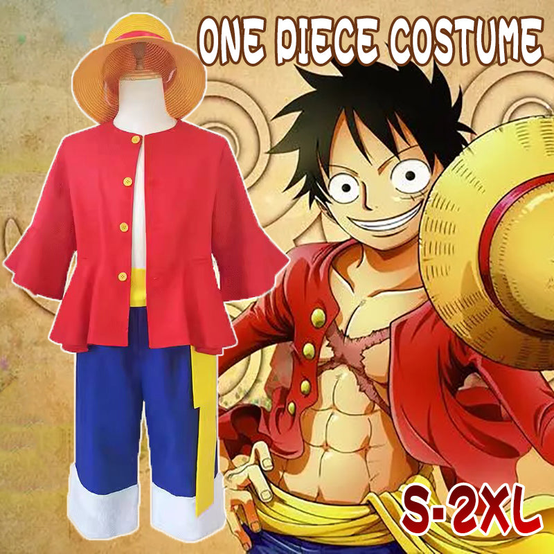 One Piece Monkey D. Luffy Cosplay Costume with Hat