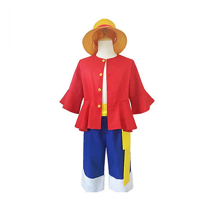 One Piece Monkey D. Luffy Cosplay Costume with Hat