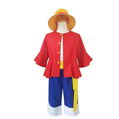 One Piece Monkey D. Luffy Cosplay Costume with Hat