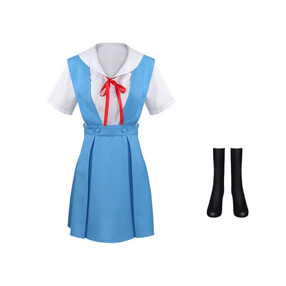 Anime Neon Genesis Evangelion Rei Ayanam Uniform Cosplay