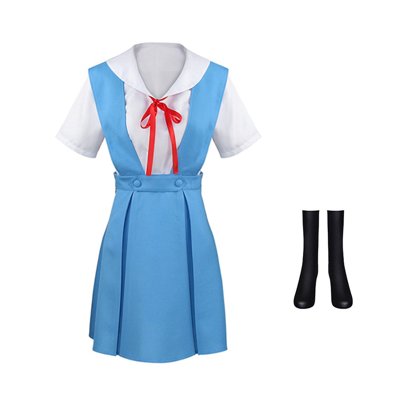 Anime Neon Genesis Evangelion Rei Ayanam Uniform Cosplay