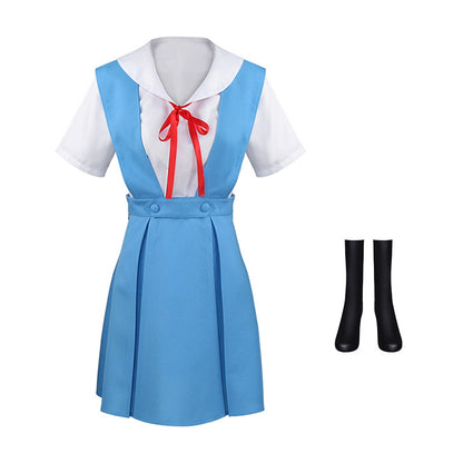 Anime Neon Genesis Evangelion Rei Ayanam Uniform Cosplay