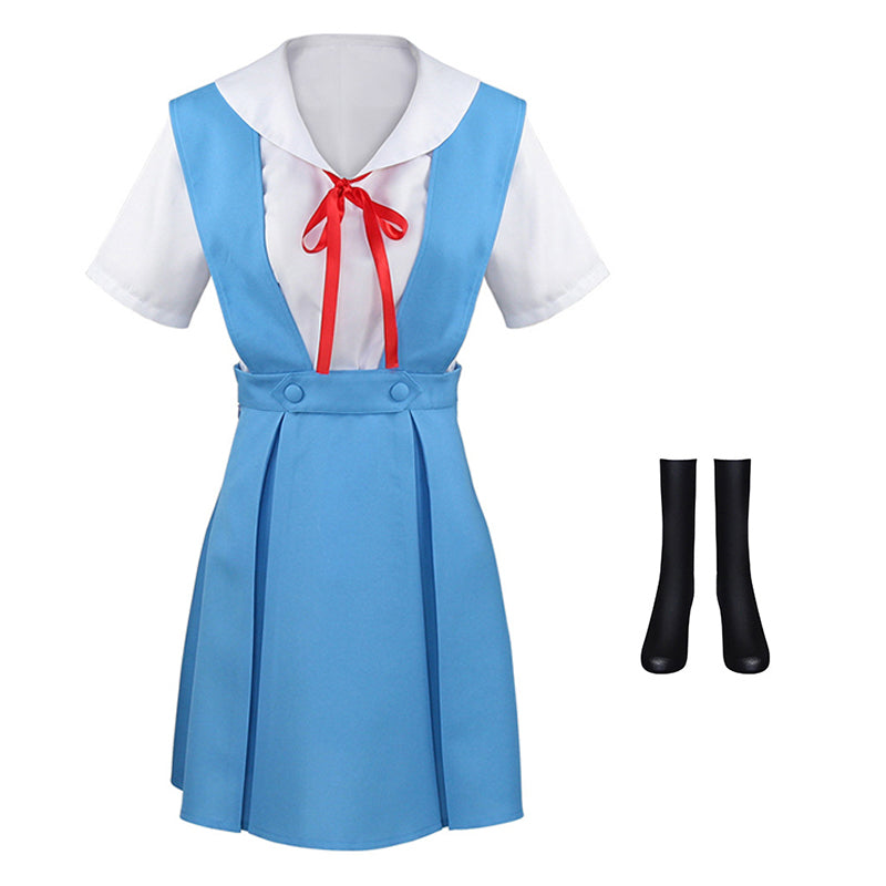 Anime Neon Genesis Evangelion Rei Ayanam Uniform Cosplay