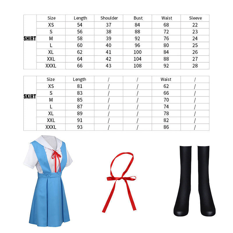 EVA Ayanami Rei & Asuka School Uniform Cosplay Costume