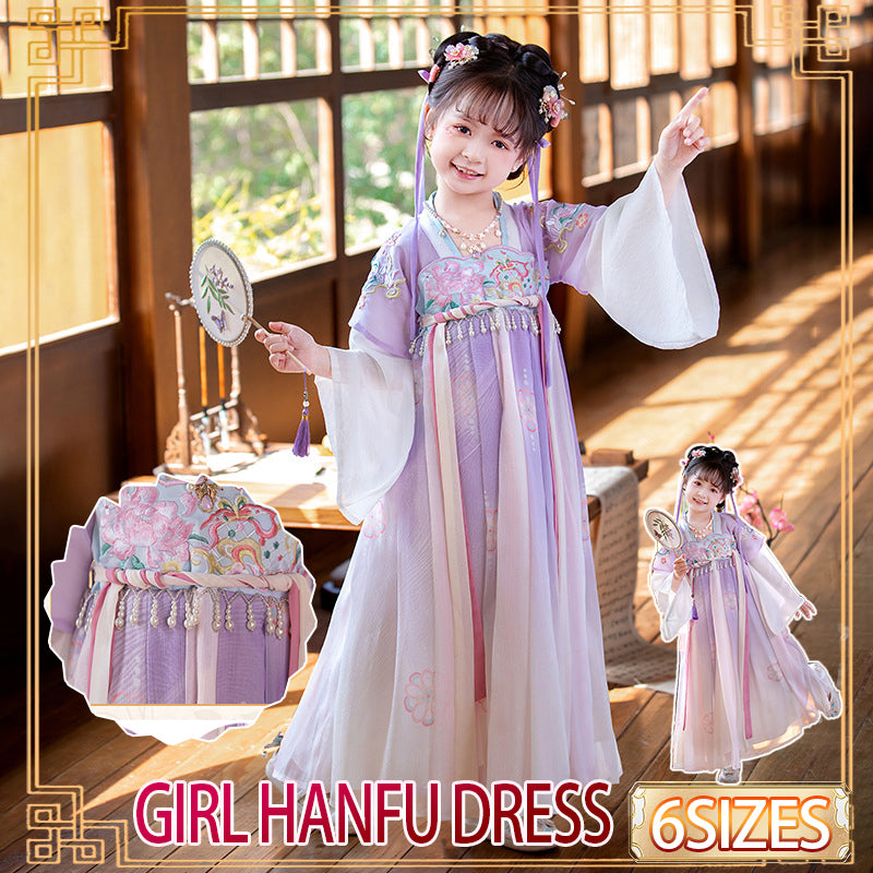 Elegant Chinese Traditional Hanfu Dress for Kids