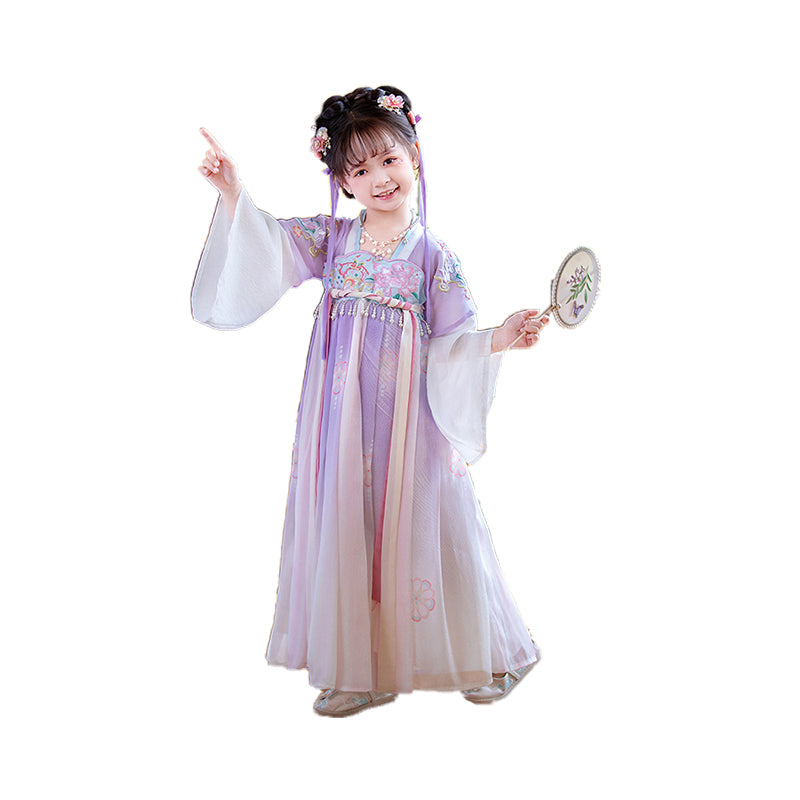 Elegant Chinese Traditional Hanfu Dress for Kids
