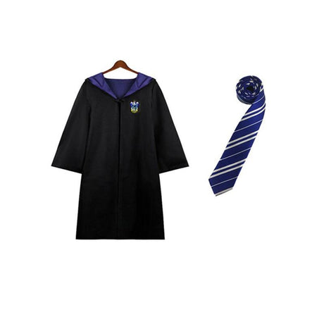 Harry Potter Robe & Tie Set - Gryffindor, Slytherin, Ravenclaw Cosplay Costume for Adults and Kids