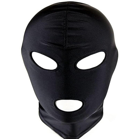 Black Face Mask Blindfold Head Mask Open Eye Mouth Adult Cosplay Gimp Mask - Aimall