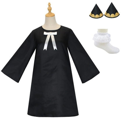 Anime SPY×FAMILY Anya Forger Black Dress Cosplay