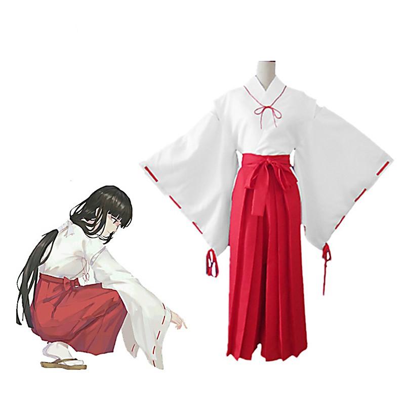 Kikyo cosplay costume inspired by Inuyasha anime