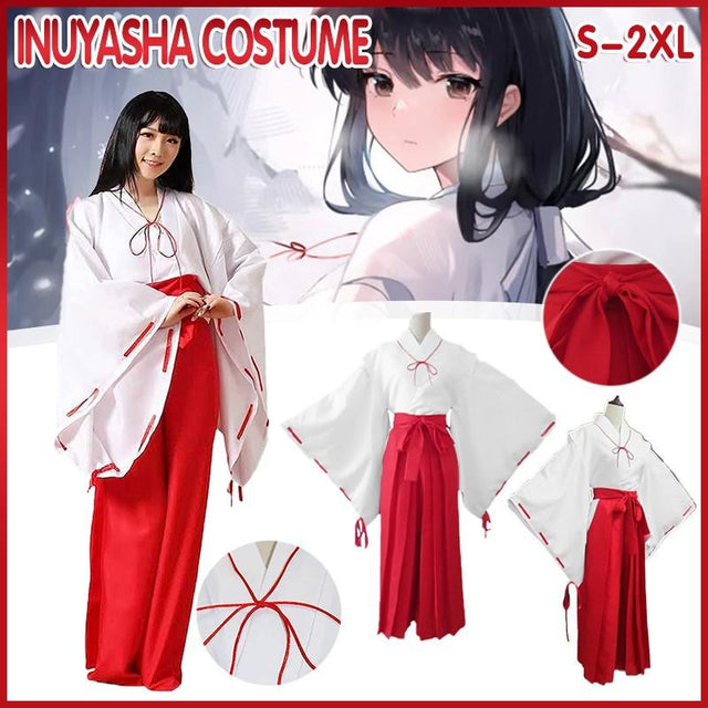 Kikyo cosplay costume inspired by Inuyasha anime
