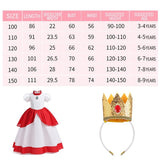 Little Princess Peach Costume with Dress and Crown Headband