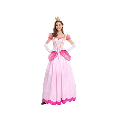 Princess Peach Mario Cosplay Costume Dress