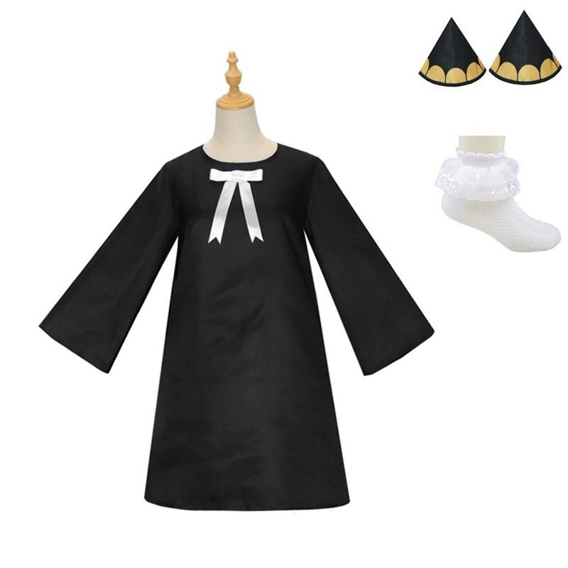 Anime SPY×FAMILY Anya Forger Black Dress Cosplay