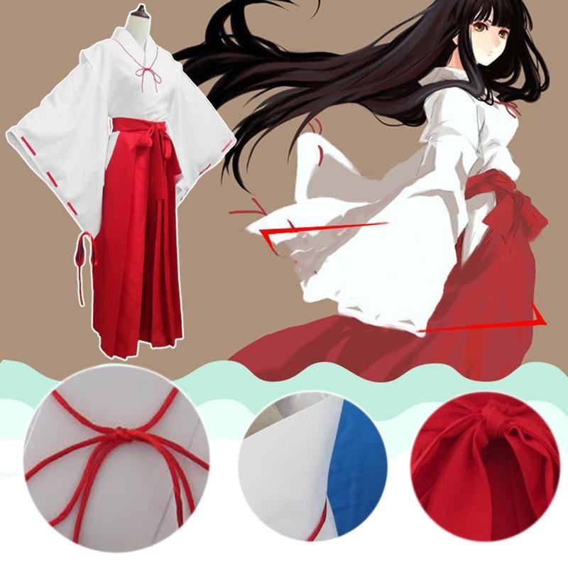 Kikyo cosplay costume inspired by Inuyasha anime