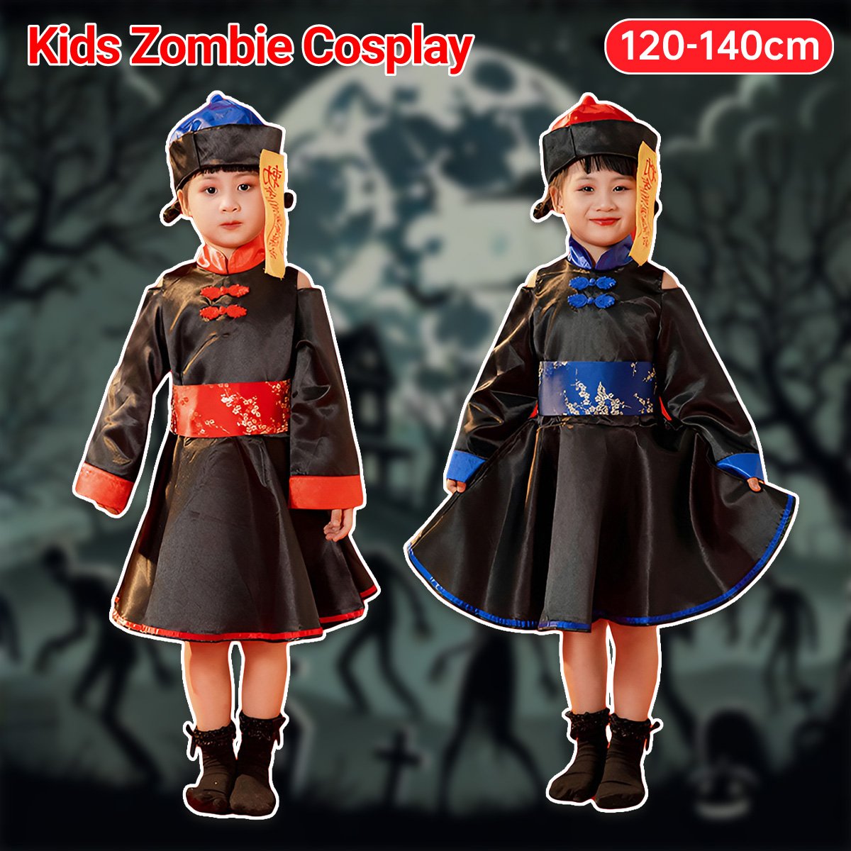 Kids Chinese Zombie Cosplay Costume