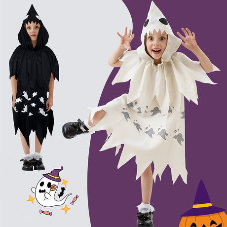 Kids Ghost Cloak Two-Piece Costume Set