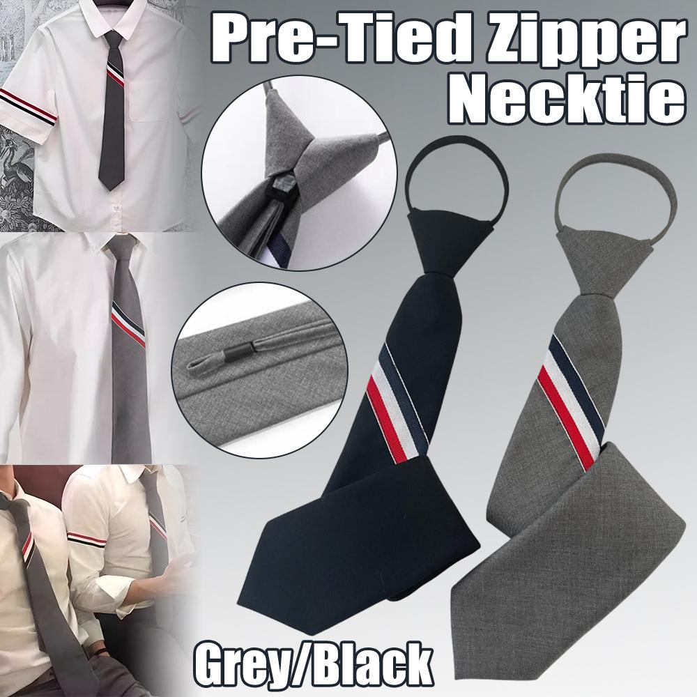 Pre-Tied Zipper Necktie