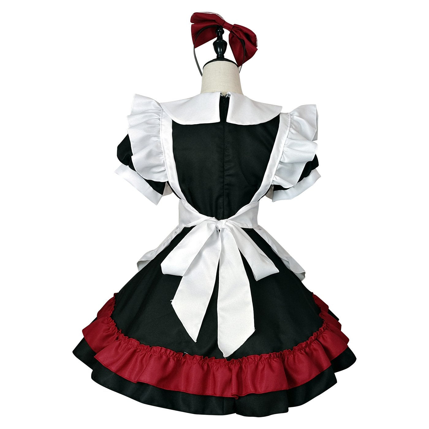 Halloween Vampire Deviruchi Maid Lolita Gothic Black Red Maid Cos Anime RPG