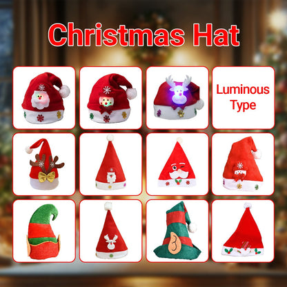 Festive Snowman LED Christmas Hats