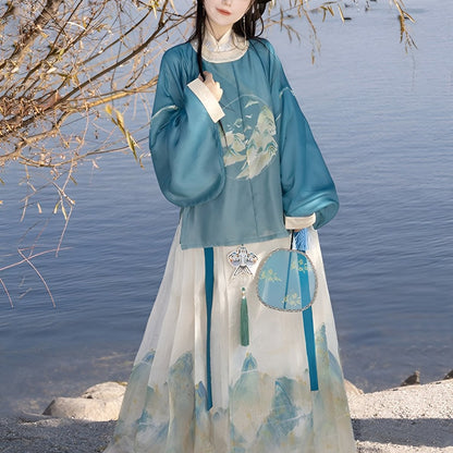 ‘’Azure Mountain Whisper” Ming Style Hanfu