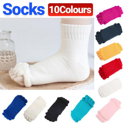 Colorful Cotton Toe Socks