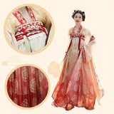 Chinese Traditional Dress Hanfu with floral patterns