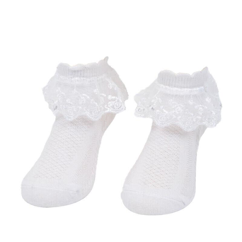 Chic Lace-Trimmed Princess Short Socks