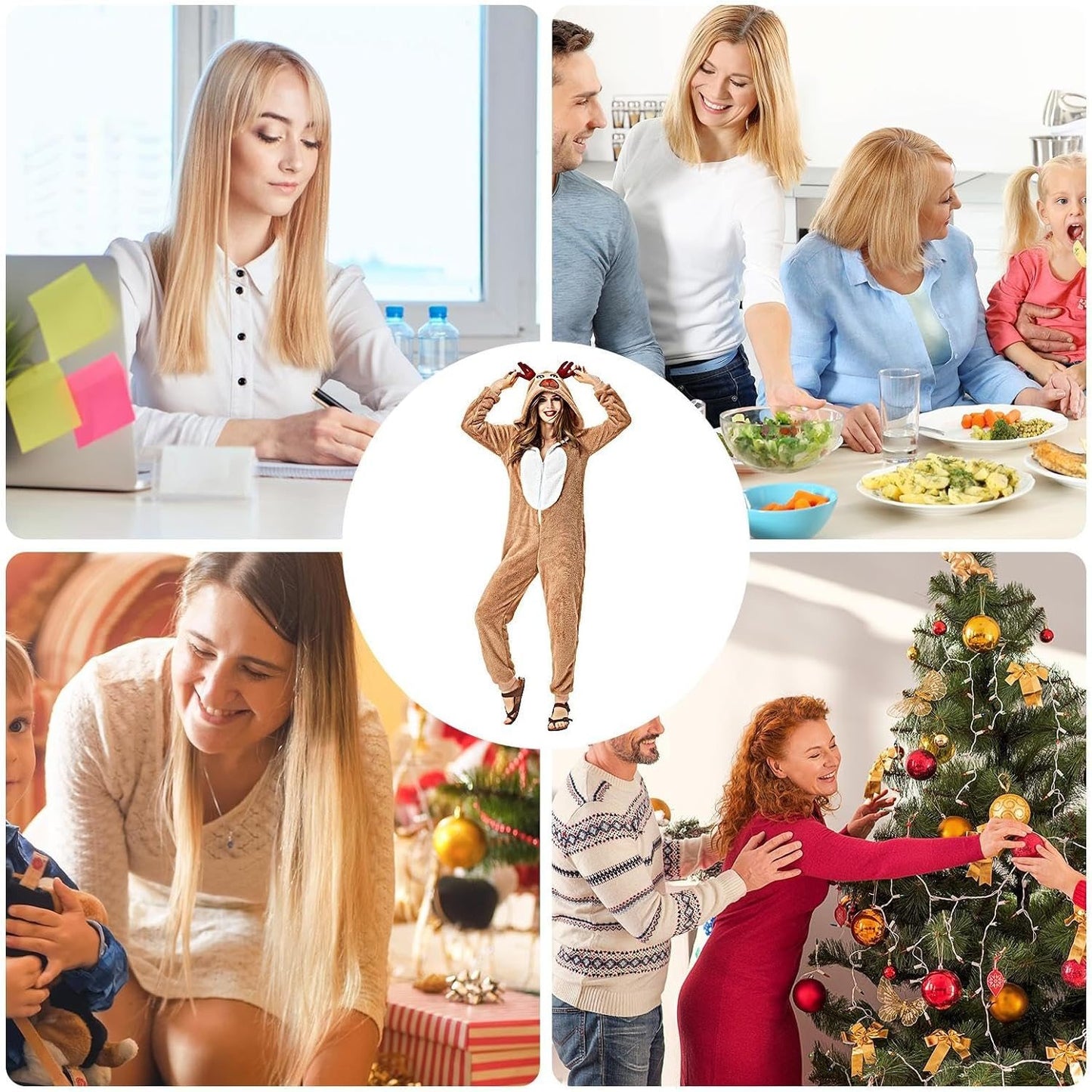 Adult Reindeer Onesie Cosplay Costume