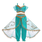 Jasmine Princess dress Aladdin Magic lamp princess dress set AU - Aimall